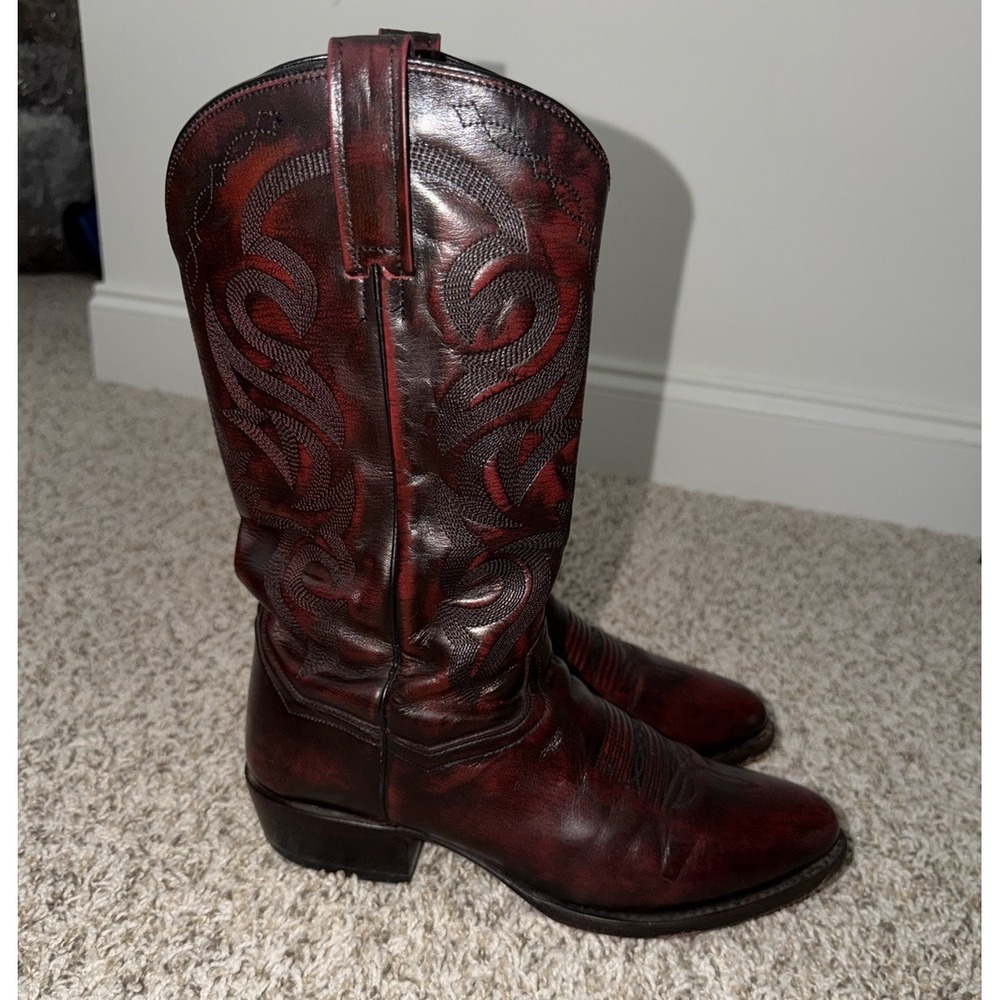 Dan Post Milwaukee Men's 9 EW Black Cherry Western Boots 13" DP2112R